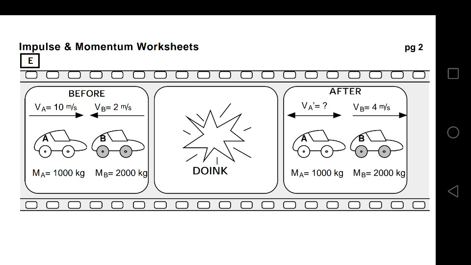 Impulse And Momentum Problems Worksheets