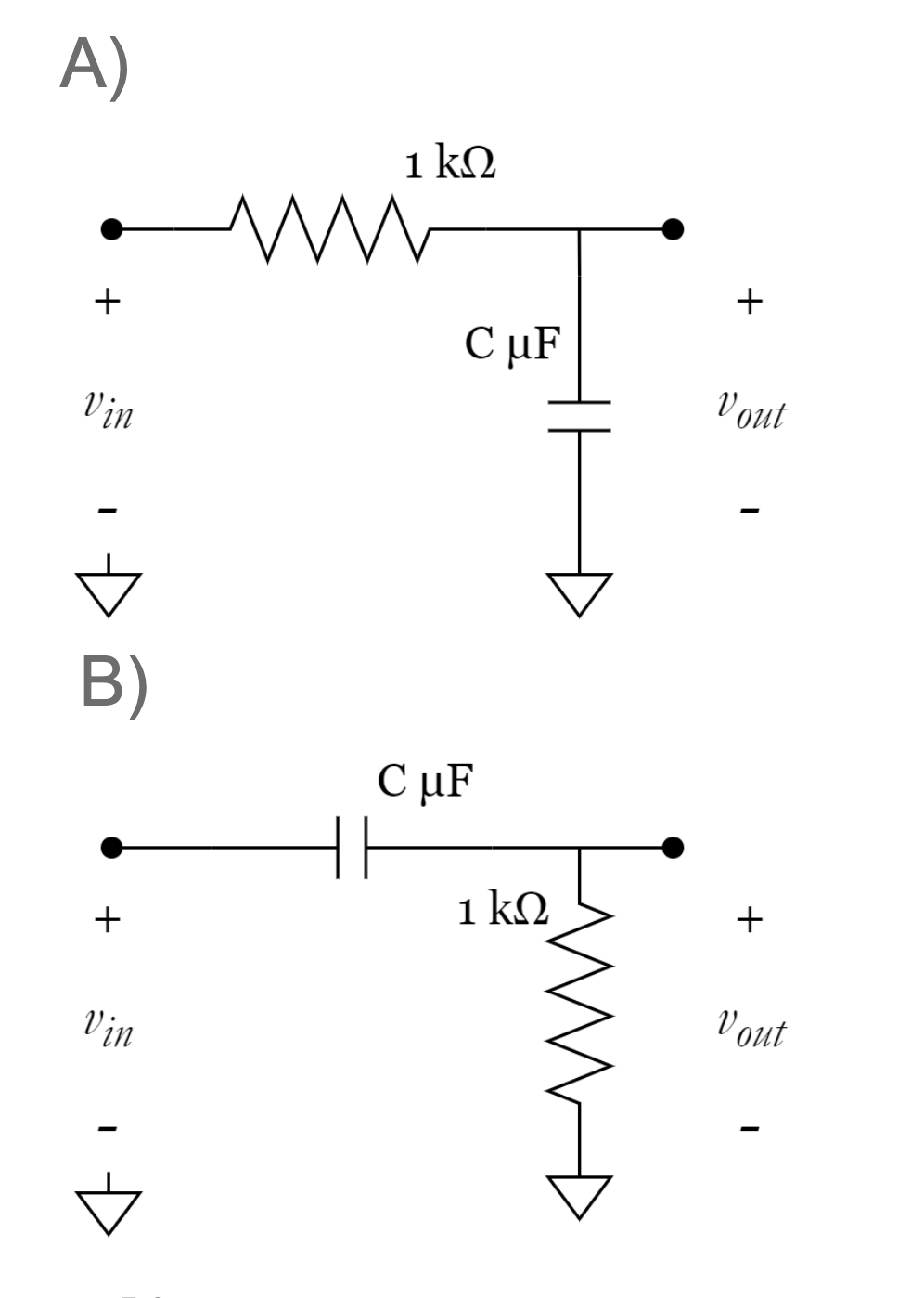 Solved A) B)5-6. Which Circuit Would You Use To Attenuate | Chegg.com