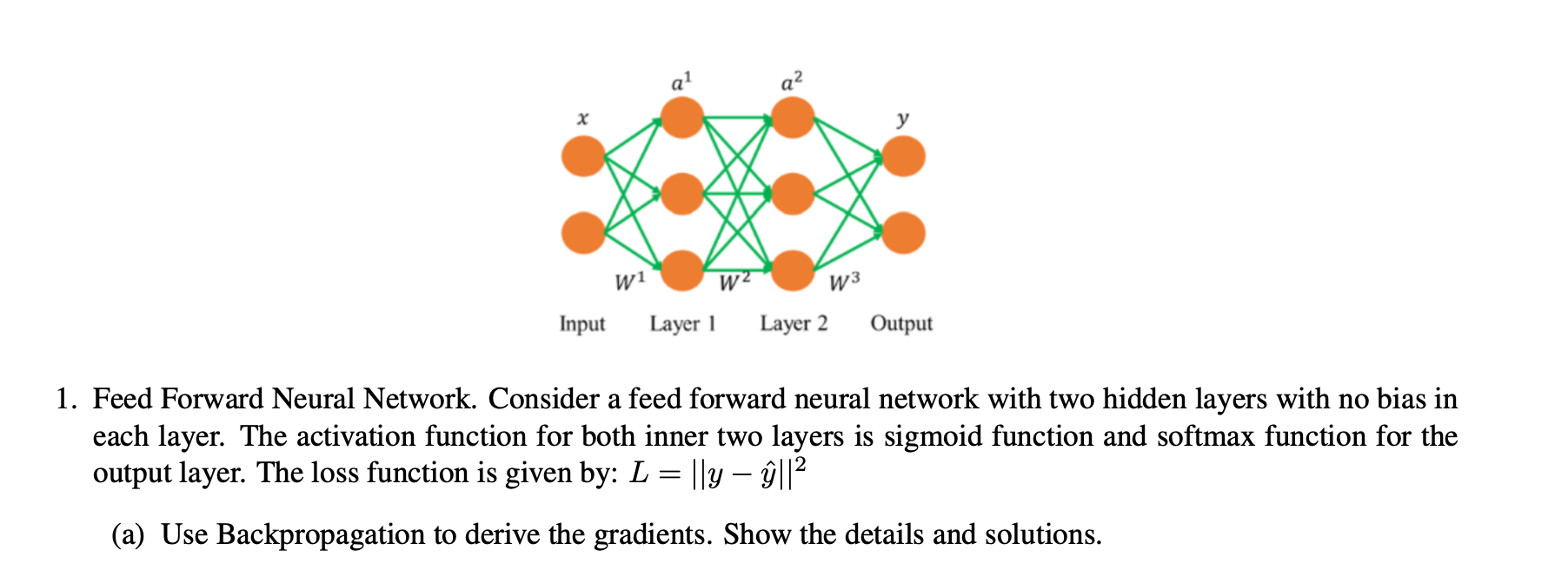 Solved Feed Forward Neural Network. Consider A Feed Forward | Chegg.com