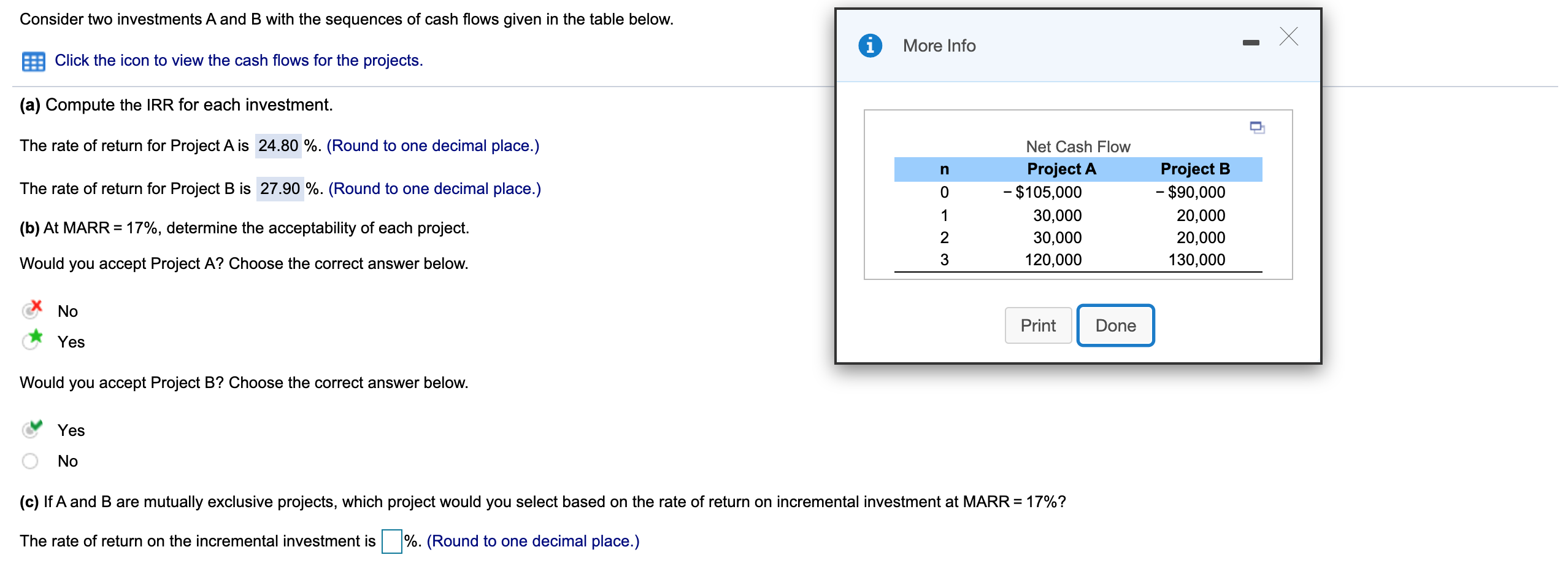 Consider Two Investments A And B With The Sequences | Chegg.com