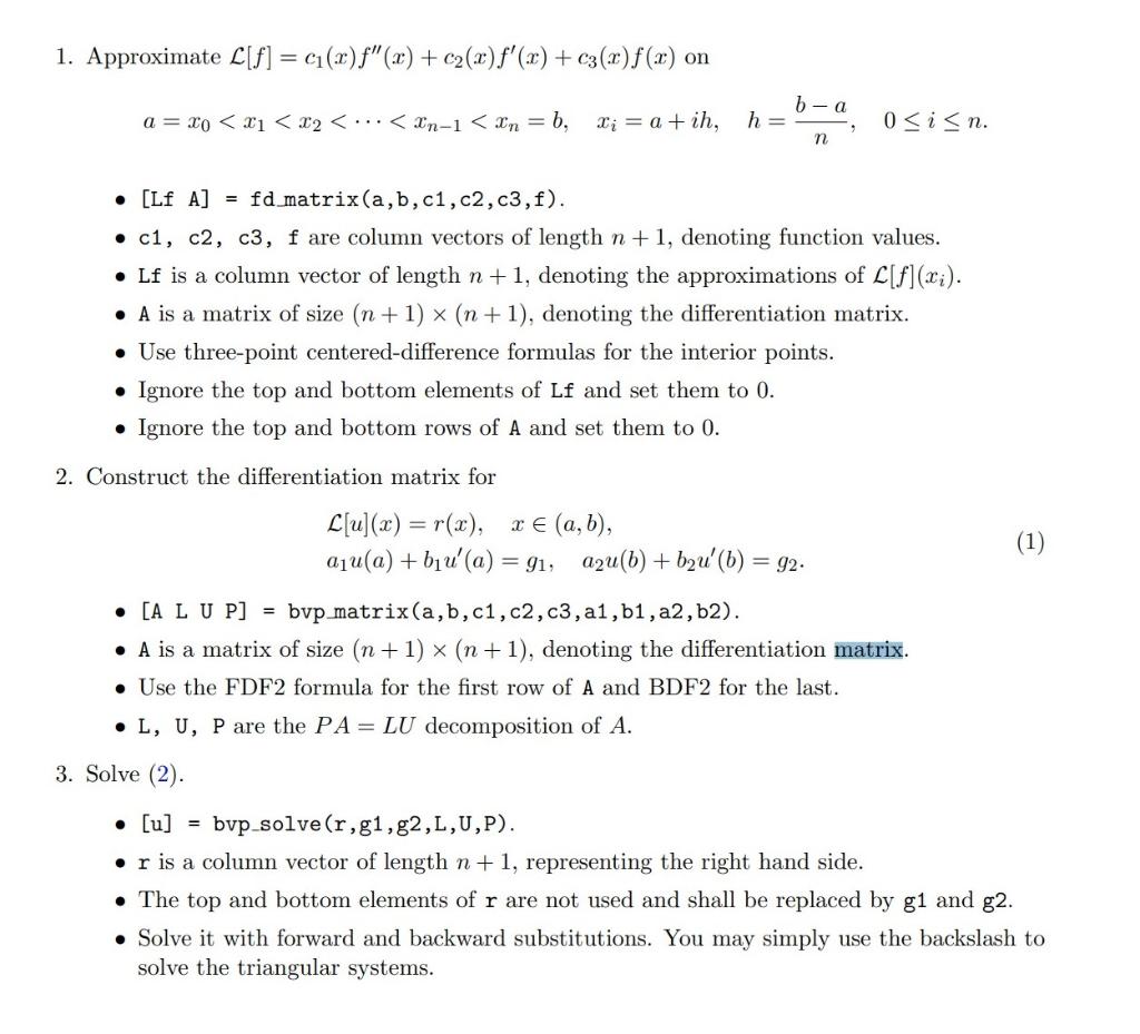 Solved 1 Approximate L F C1 2 F X C2 X F 1 C Chegg Com