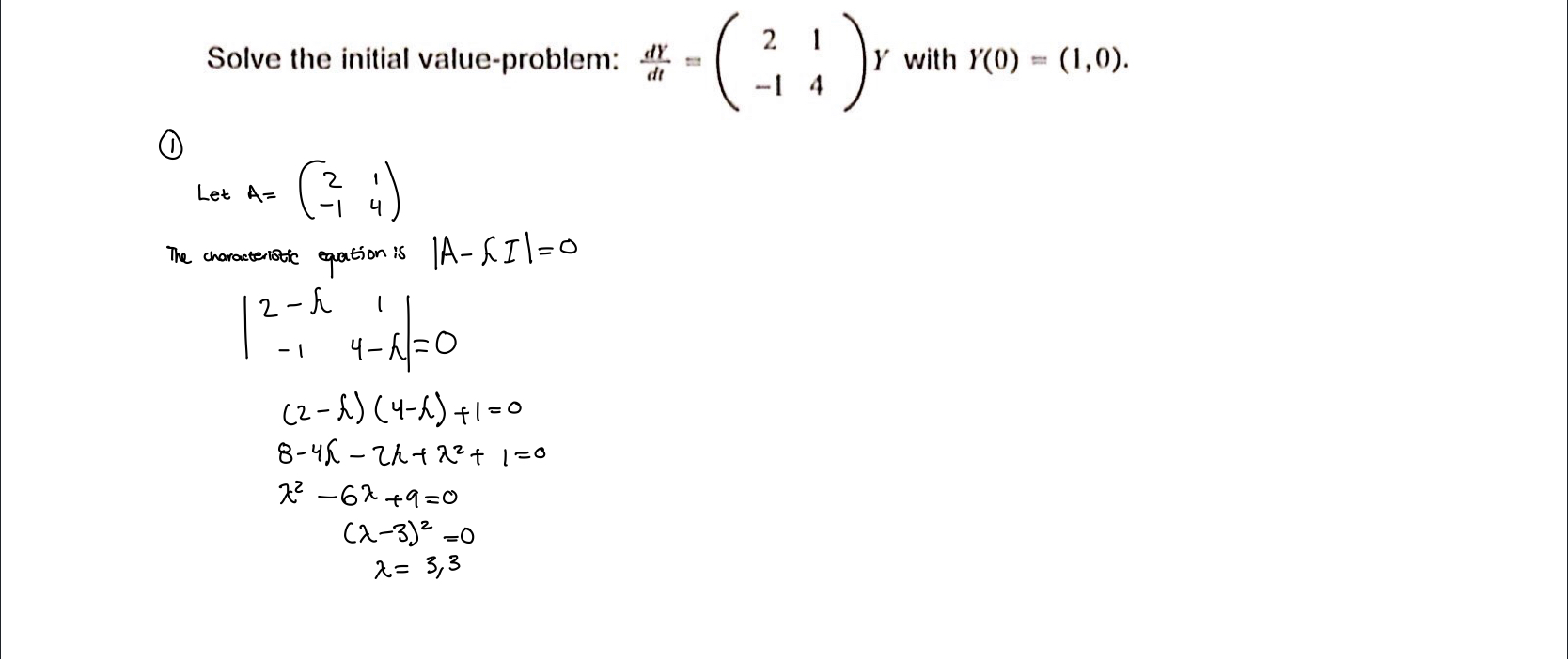 Solved Solve The Initial Value Problem 32 With Y 0 Chegg Com