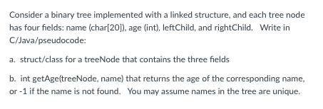Solved Consider a binary tree implemented with a linked | Chegg.com
