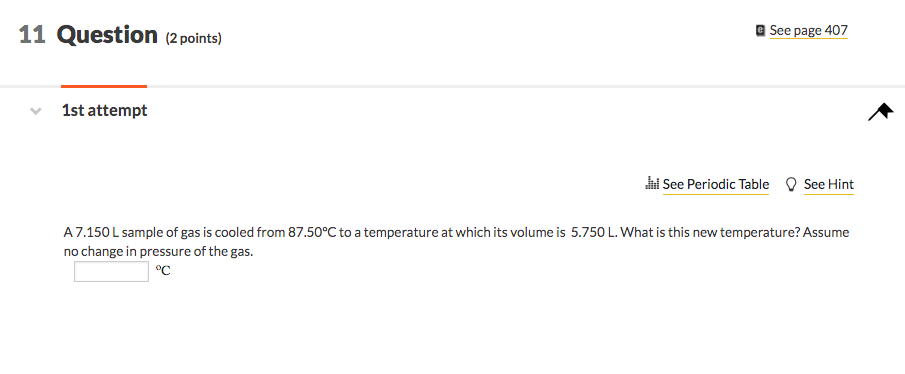 Solved 11 Question (2 points) @ See page 407 1st attempt See | Chegg.com