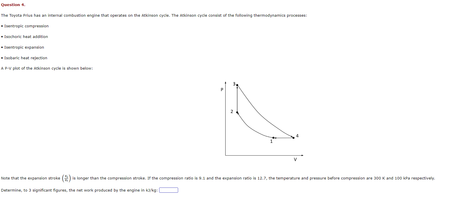 Solved - Isentropic compression - Isochoric heat addition - | Chegg.com