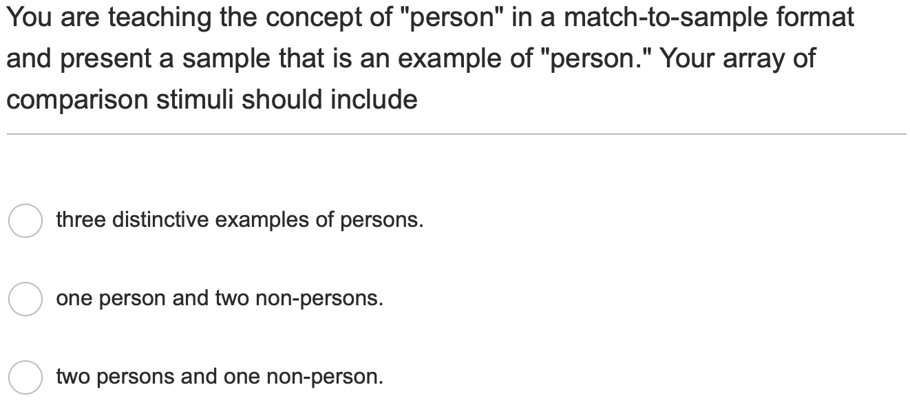 Solved You are teaching the concept of "person" in a | Chegg.com