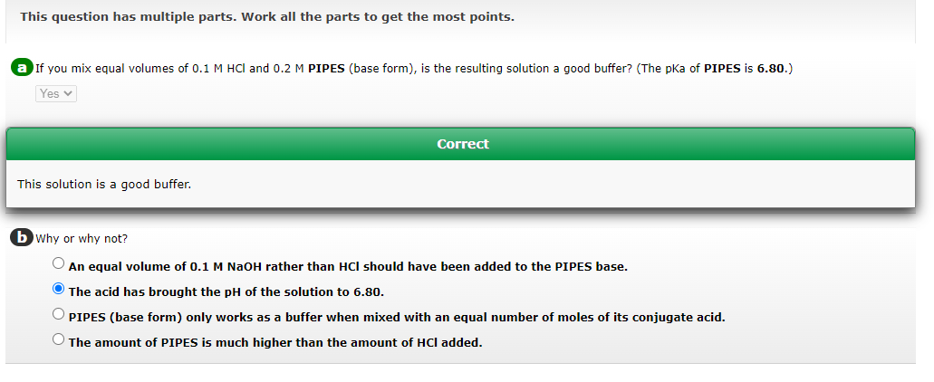 Solved This question has multiple parts. Work all the parts 