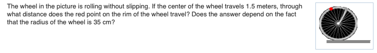 Solved The wheel in the picture is rolling without slipping. | Chegg.com