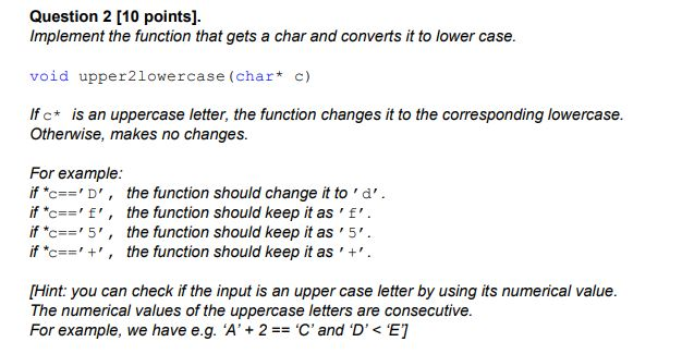 Solved Question 2 10 Points Implement The Function That Chegg
