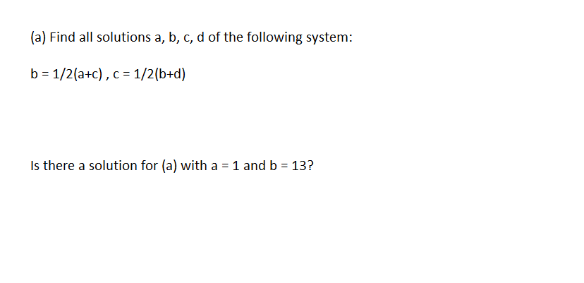 Solved (a) Find All Solutions A, B, C, D Of The Following | Chegg.com