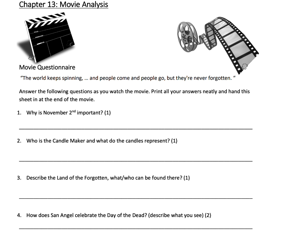 Solved Chapter 13: Movie Analysis TOLE FREGUER Movie | Chegg.com