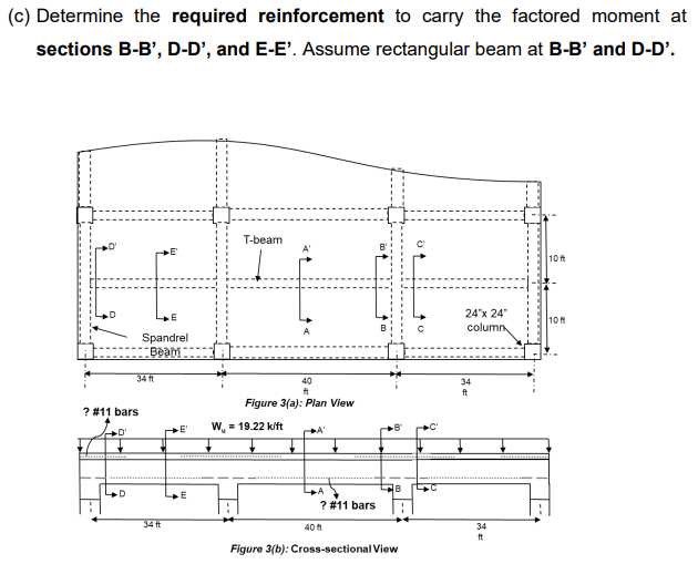 Solved (c) Determine The Required Reinforcement To Carry The | Chegg.com