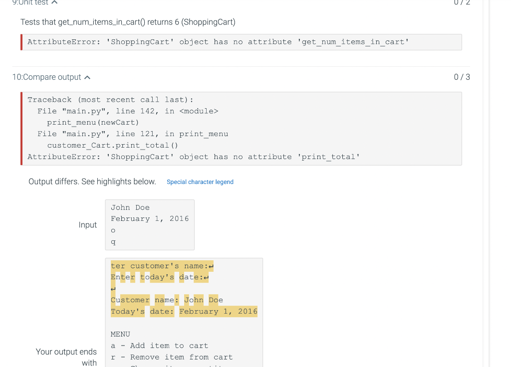 Solved 7.26 LAB*: Program: Online shopping cart (Part 2) | Chegg.com