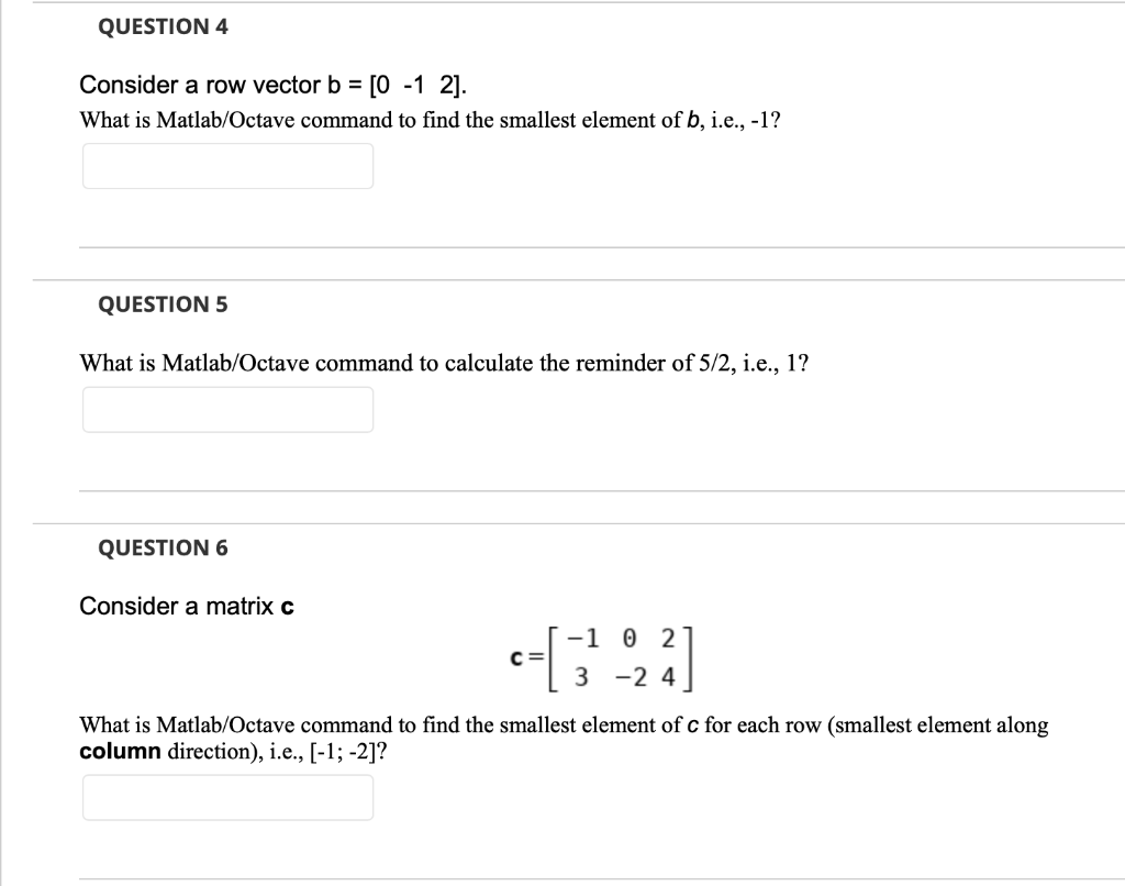 Solved QUESTION 4 Consider a row vector b 0 1 2 . What Chegg