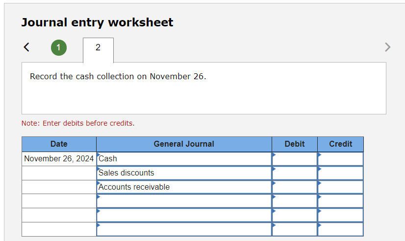 Solved Journal entry worksheet Record the cash collection on | Chegg.com
