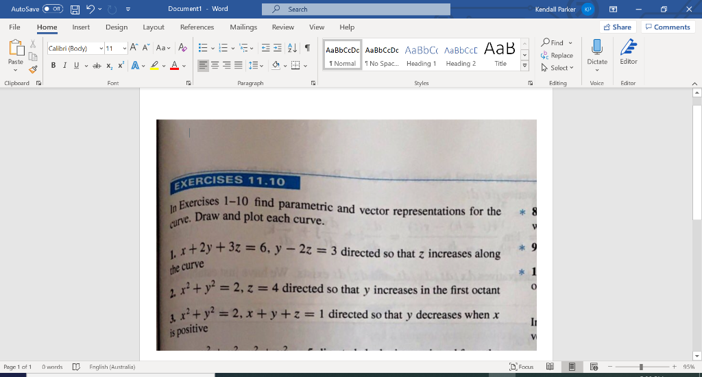 Solved EXERCISES 11.10 In Exercises 1-10 find parametric and | Chegg.com
