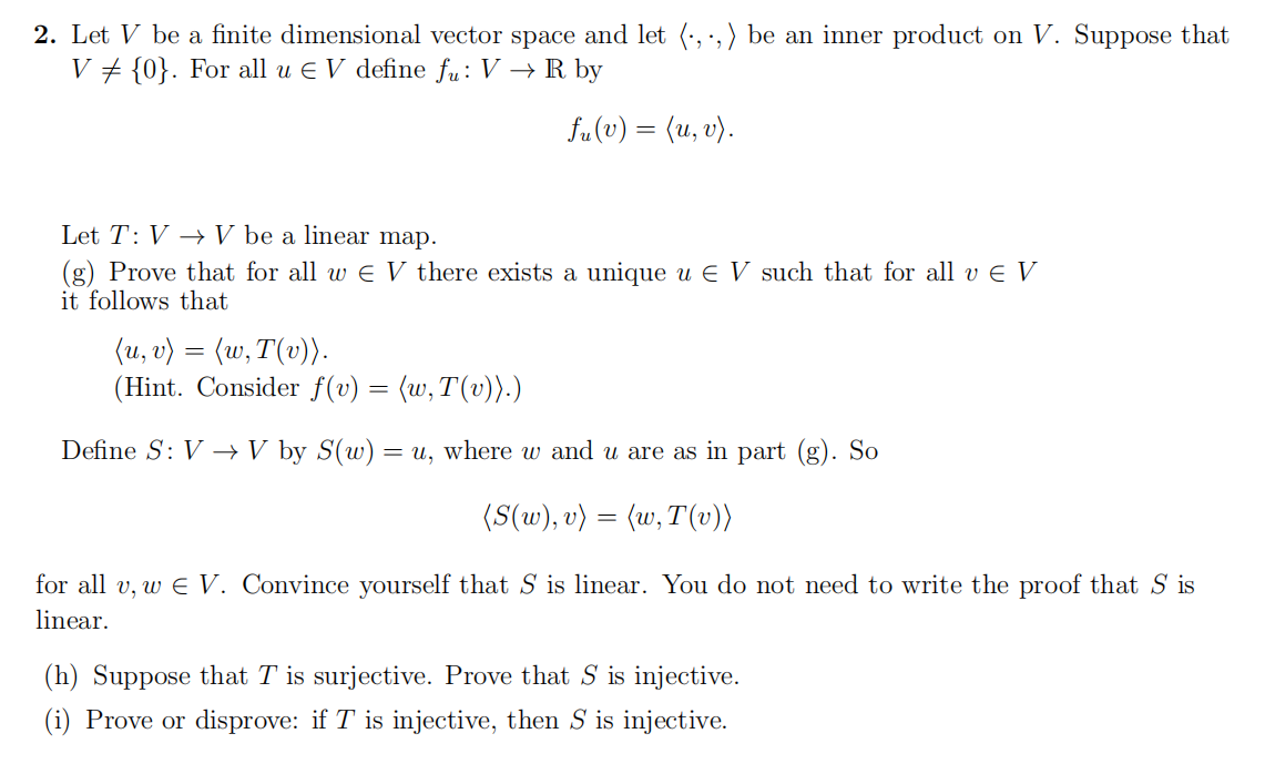 Solved 2. Let V Be A Finite Dimensional Vector Space And Let | Chegg.com