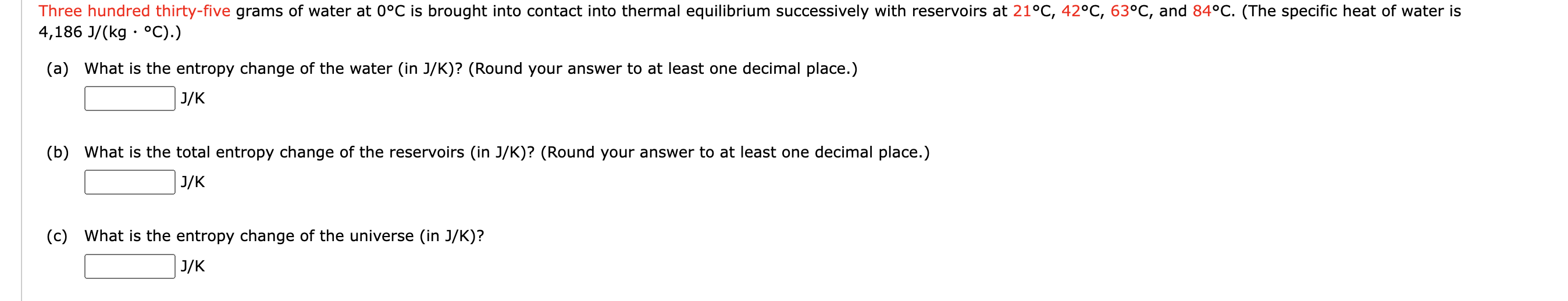 Solved Three hundred thirty-five grams of water at 0∘C is | Chegg.com