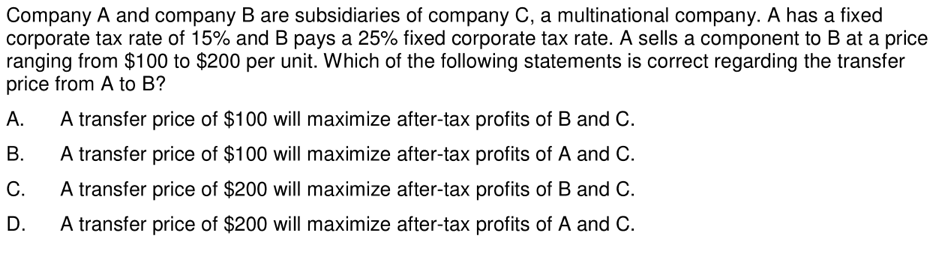 Solved Company A And Company B Are Subsidiaries Of Company | Chegg.com