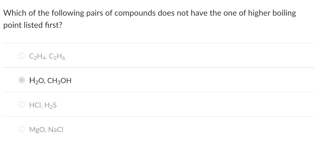 Solved Which of the following pairs of compounds does not