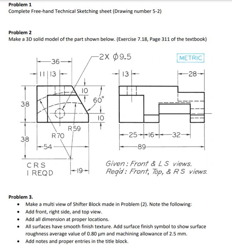 Solved Please do it with SolidWorks and upload file/s or a | Chegg.com