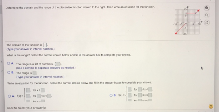 Solved Determine The Domain And The Range Of The Piecewise