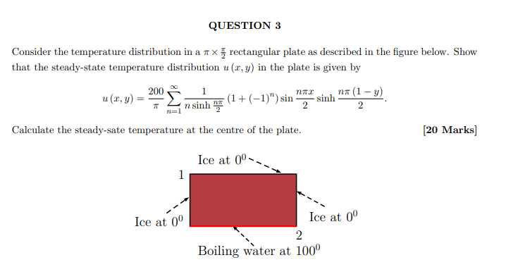 Solved QUESTION 3 Consider the temperature distribution in a | Chegg.com