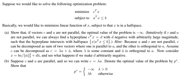 Suppose we would like to solve the following | Chegg.com