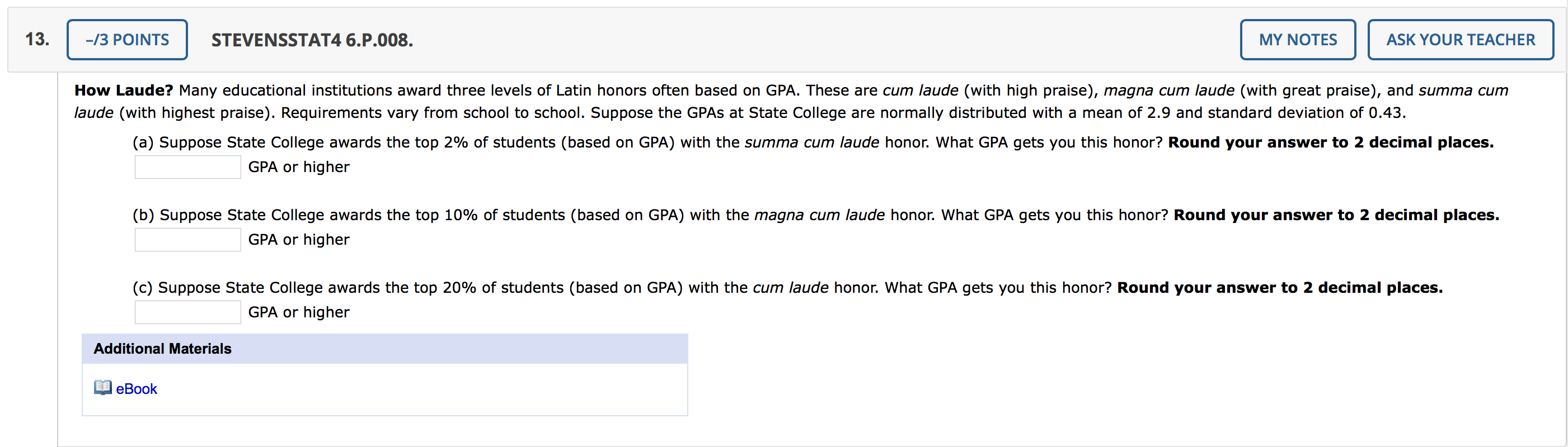 Latin 3 Honors