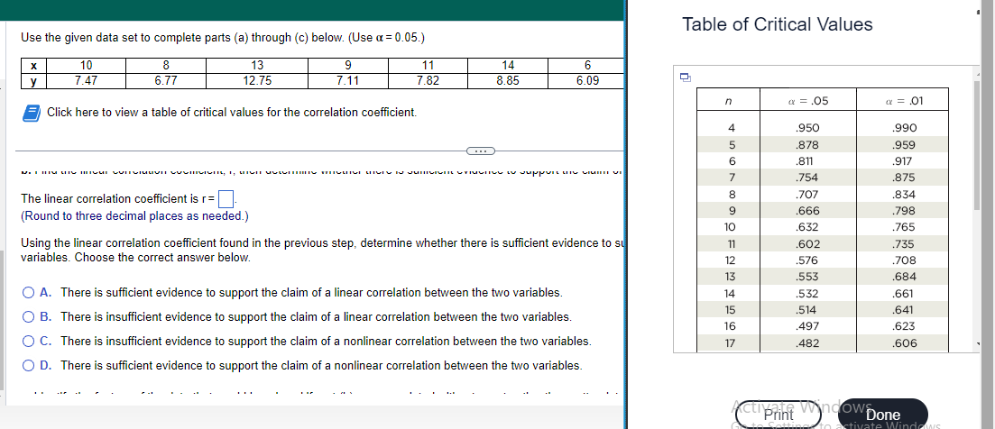 Use the given data set to complete parts (a) through | Chegg.com