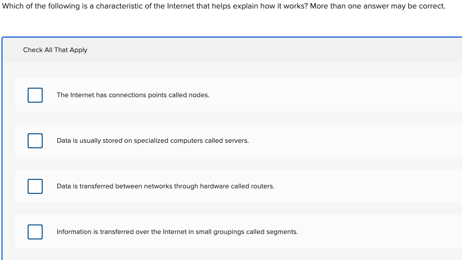 Solved A Computer Network Must Be Connected To The Internet | Chegg.com