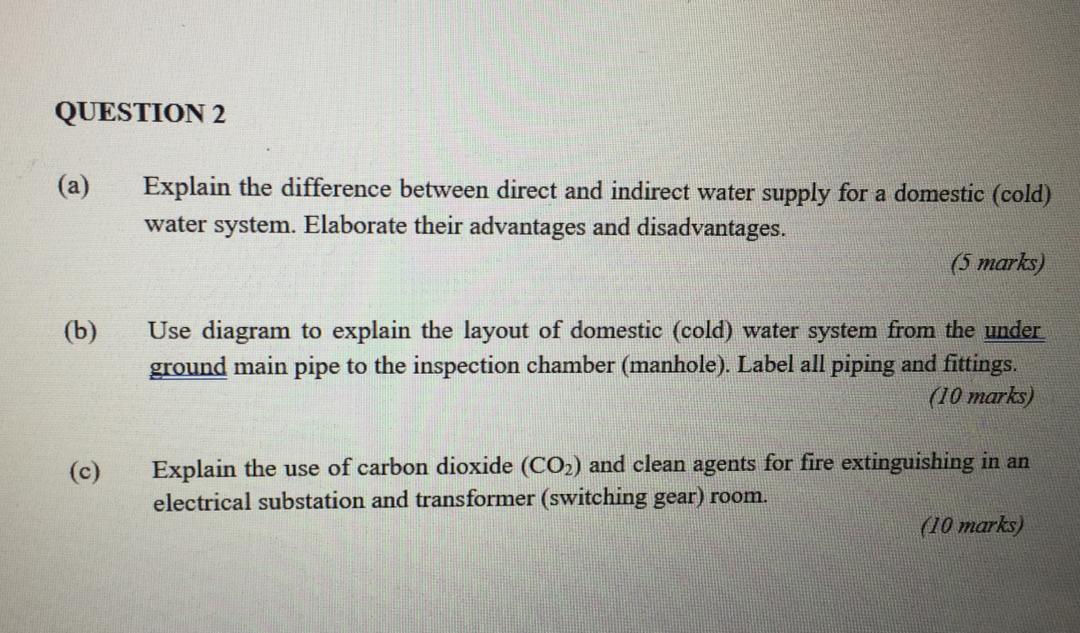 Solved QUESTION 2 (a) Explain the difference between direct | Chegg.com