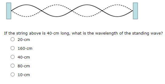 Solved K If the string above is 40 cm long, what is the | Chegg.com