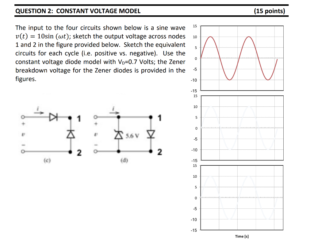 Solved QUESTION 2: CONSTANT VOLTAGE MODEL (15 points) 15 10 | Chegg.com