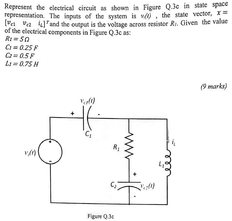 Solved Represent the electrical circuit as shown in Figure | Chegg.com