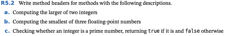 Solved Method Header Question | Chegg.com