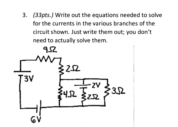 Solved 3. (33pts.) Write out the equations needed to solve | Chegg.com