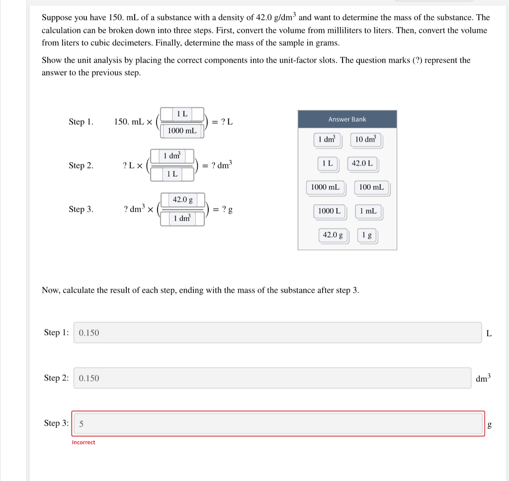 Solved Suppose You Have 150 Ml Of A Substance With A Chegg Com