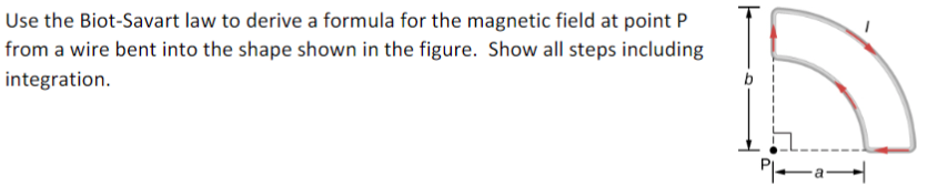 Solved Use The Biot-Savart Law To Derive A Formula For The | Chegg.com