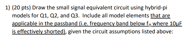 Solved Consider The Following Amplifier Circuit: Circuit | Chegg.com