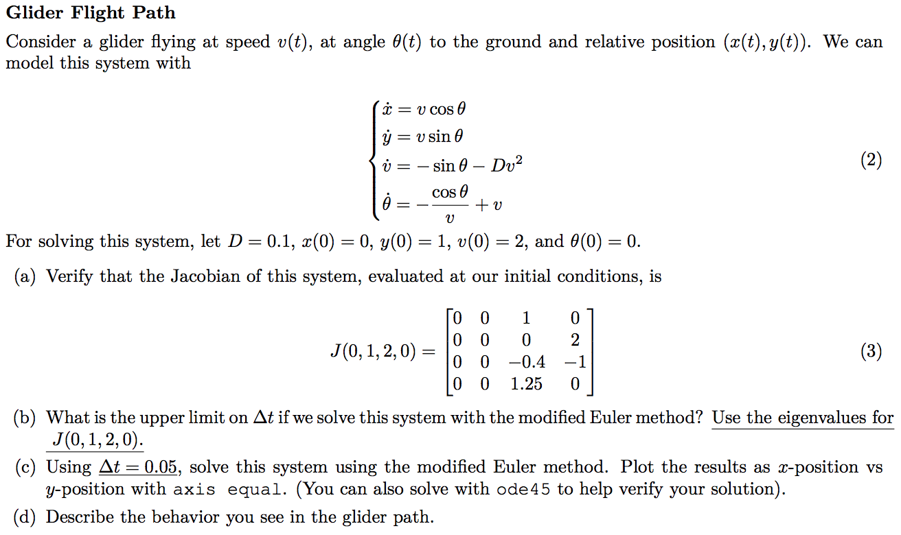 Glider Flight Path Consider A Glider Flying At Spe Chegg Com