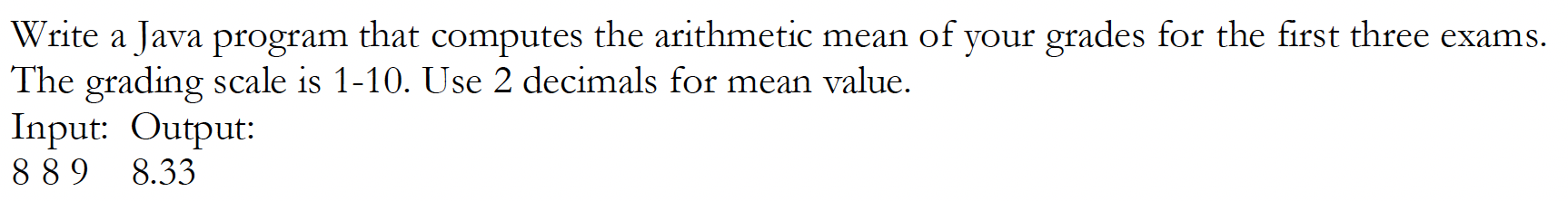 Solved Write a Java program that computes the arithmetic | Chegg.com
