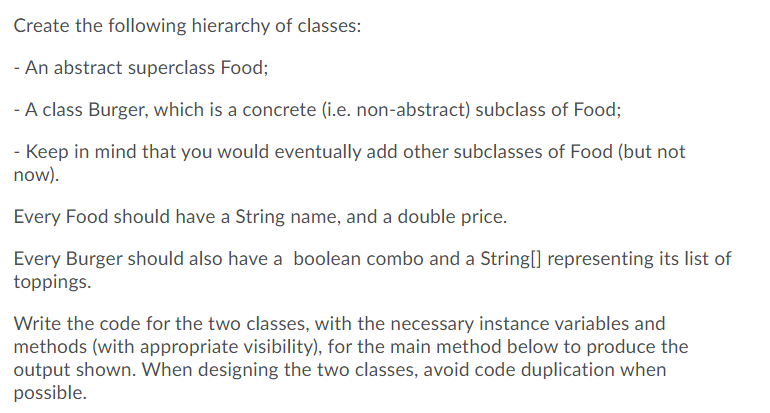 Solved Supplied code public static void main(String[] | Chegg.com