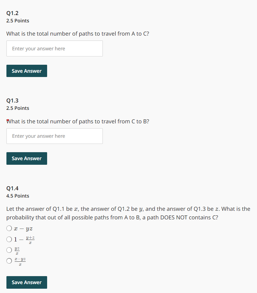 Solved A grid graph is shown below. At any point in the | Chegg.com