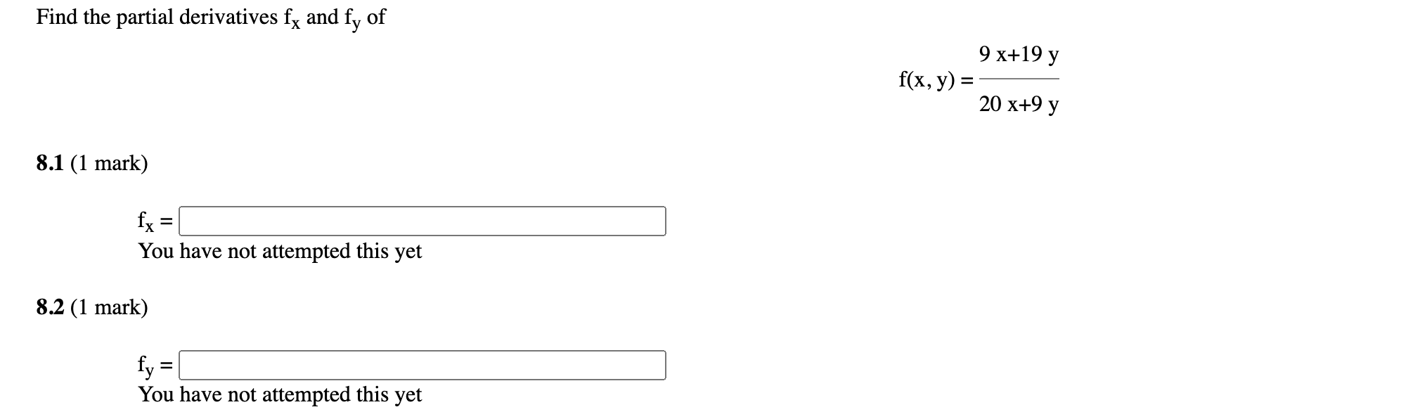 Solved Find the partial derivatives fx and fy of | Chegg.com