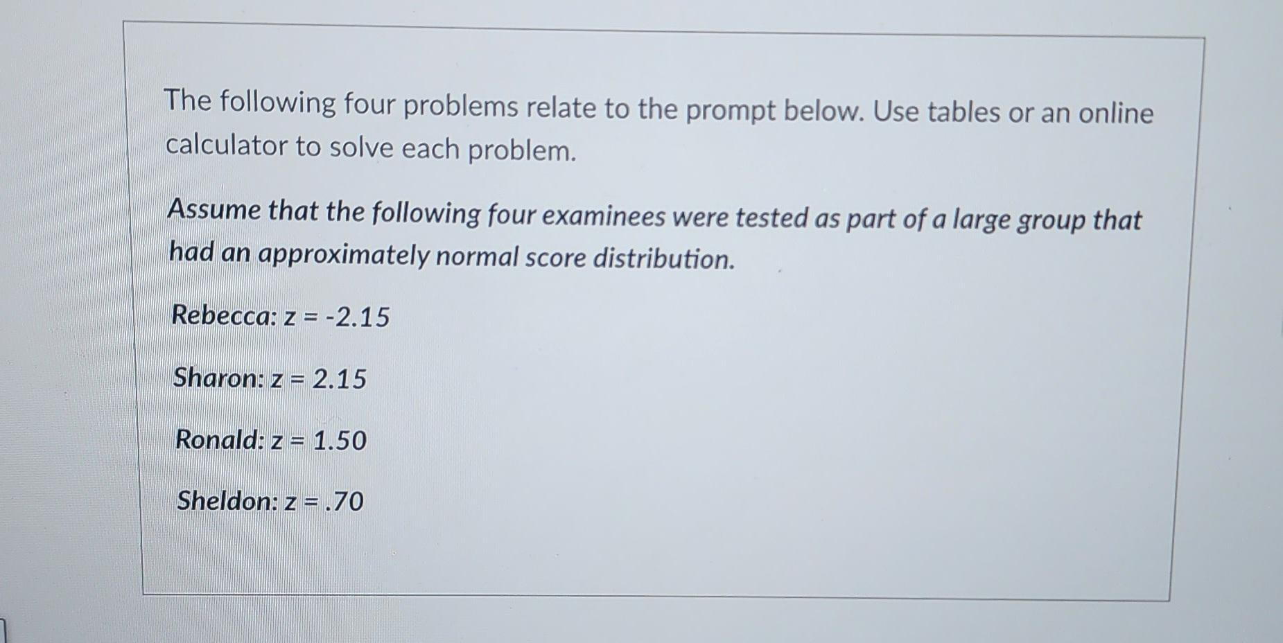 Solved The following four problems relate to the prompt | Chegg.com