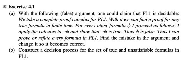 Solved * Exercise 4.1 (a) With The Following (false) | Chegg.com