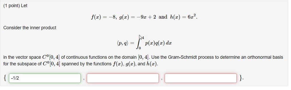 Solved 1 Point Let F X 8 G X 9x 2 And H X Chegg Com