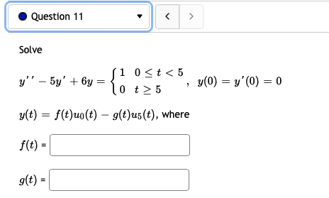 solve 6y 11 3y 5