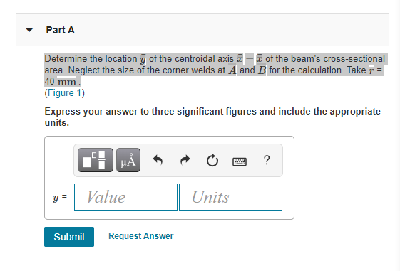 Solved Figure 1 of 1 > -150 mm 15 mm B 150 mm -15 mm с x A | Chegg.com